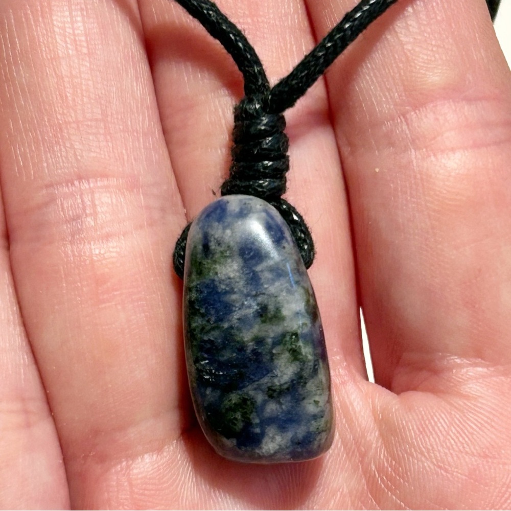 Blue Green Sodalite Aventurine Sunstone Granite Quartz Gem Stone Style Necklace